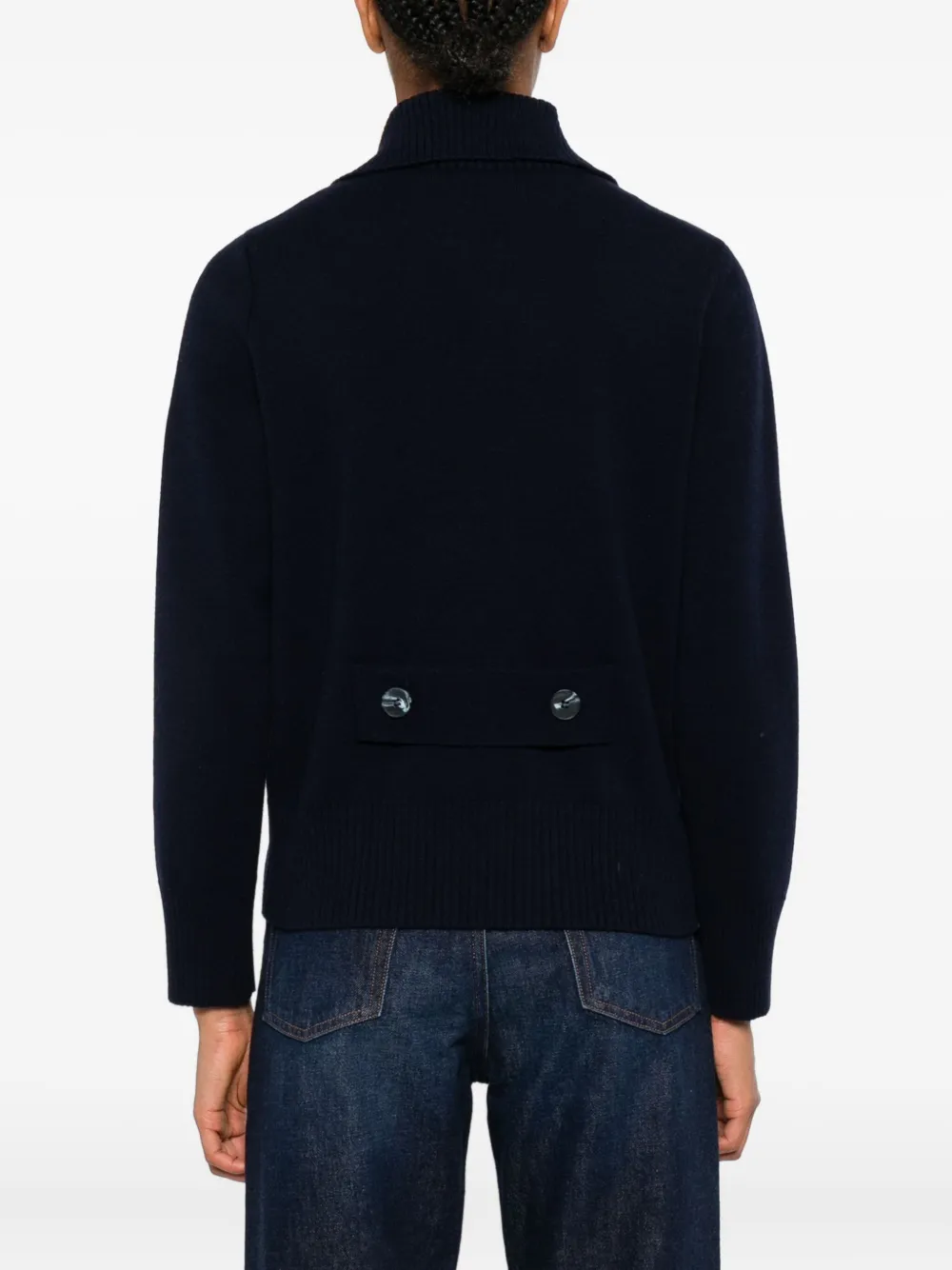 ALPHA STUDIO Vest met dubbele rij knopen Blauw