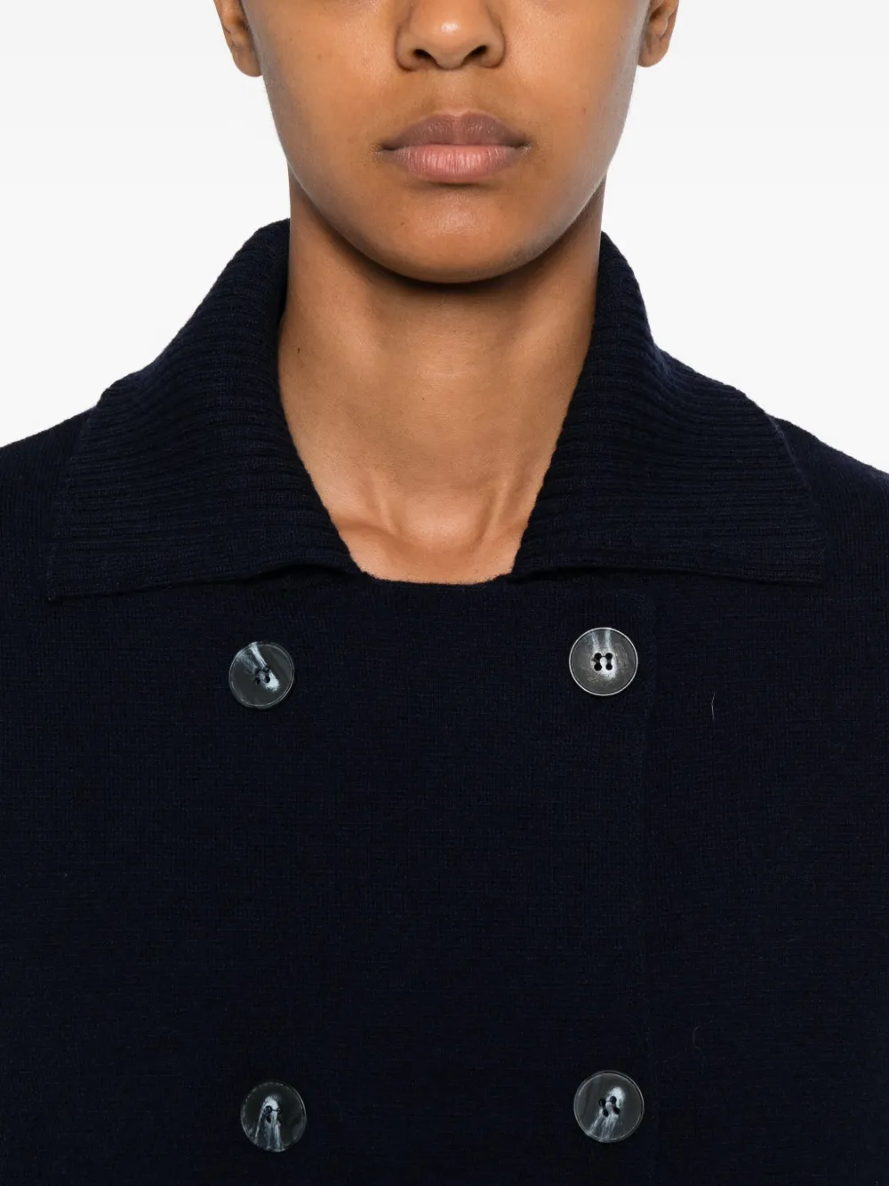 ALPHA STUDIO Vest met dubbele rij knopen Blauw