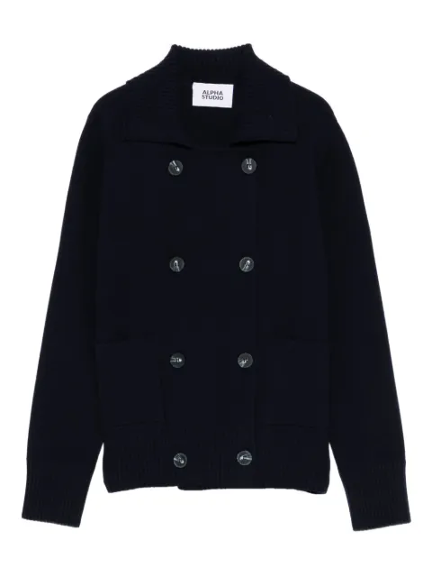 ALPHA STUDIO double-breasted wool cardigan