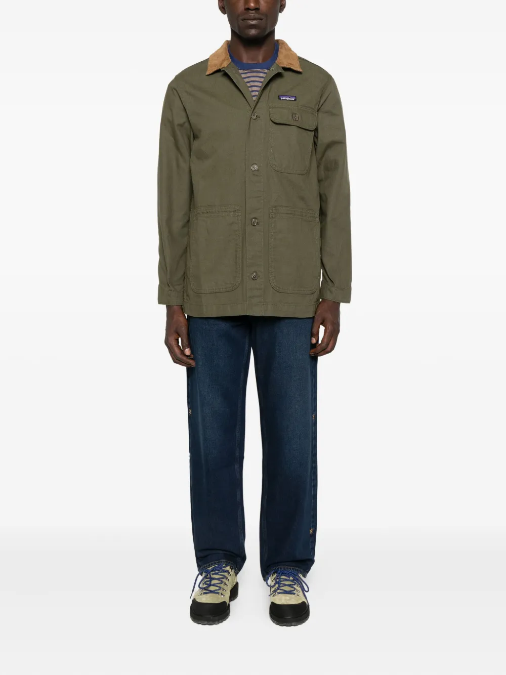 Patagonia Point Reyes corduroy-collar button-front jacket Groen