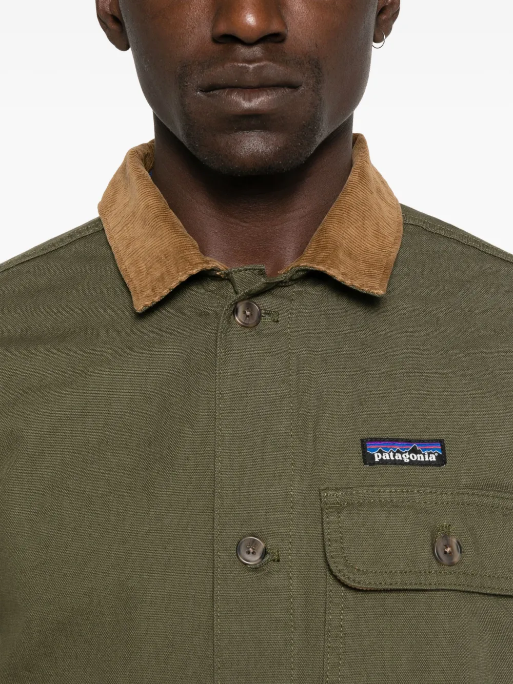 Patagonia Point Reyes corduroy-collar button-front jacket Groen