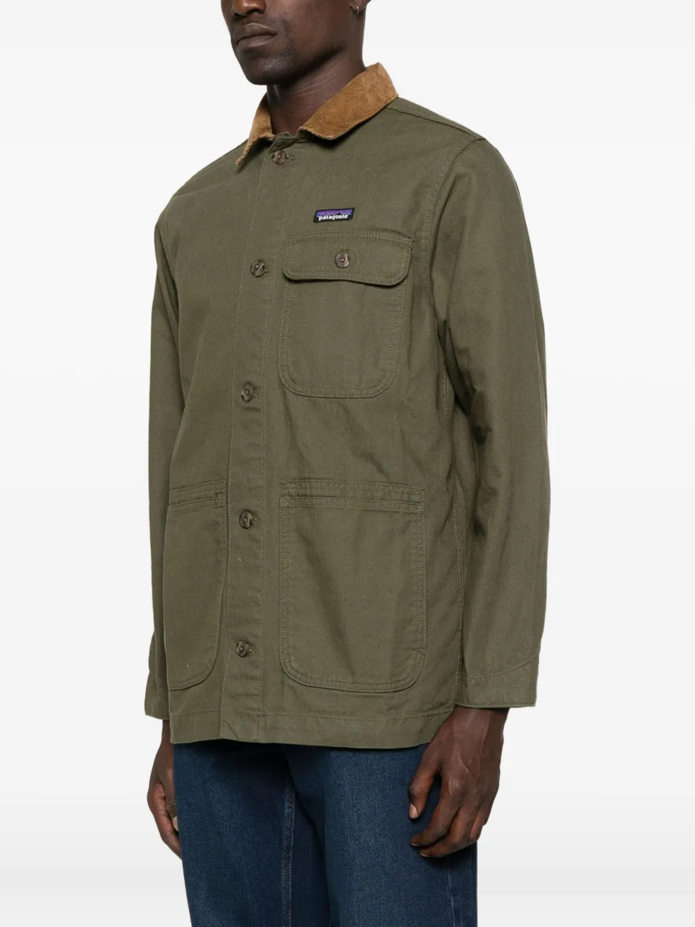 Patagonia Point Reyes corduroy-collar button-front jacket Groen