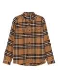 Patagonia plaid organic-cotton shirt - Brown