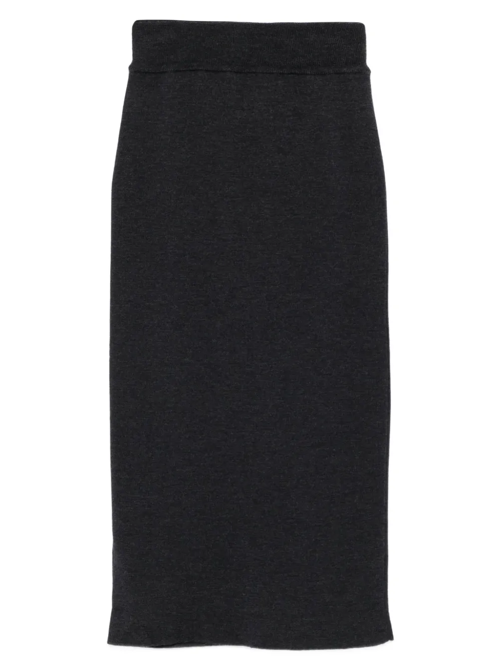 ALPHA STUDIO ribbed wool midi skirt | Grey | Image 1