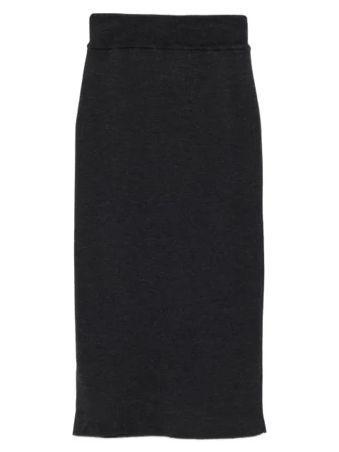 ALPHA STUDIO ribbed wool midi skirt