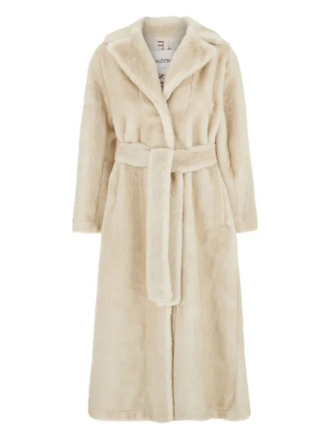 VALENTINI 1972 belted faux-fur coat