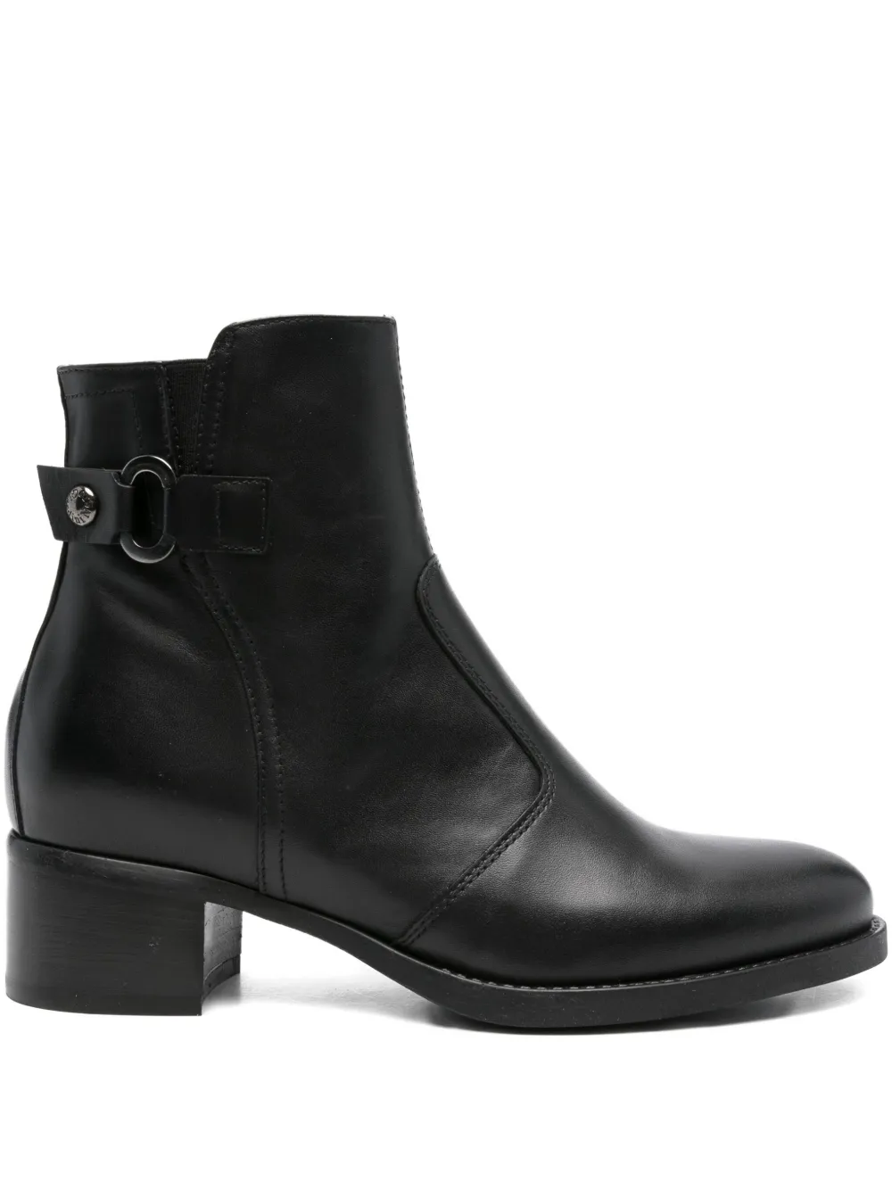 Nero Giardini 50mm Buckle-detail Ankle Boots In Black