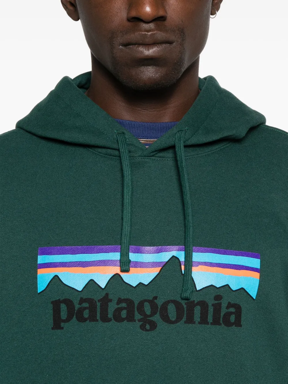 Patagonia Hoodie met logoprint Groen