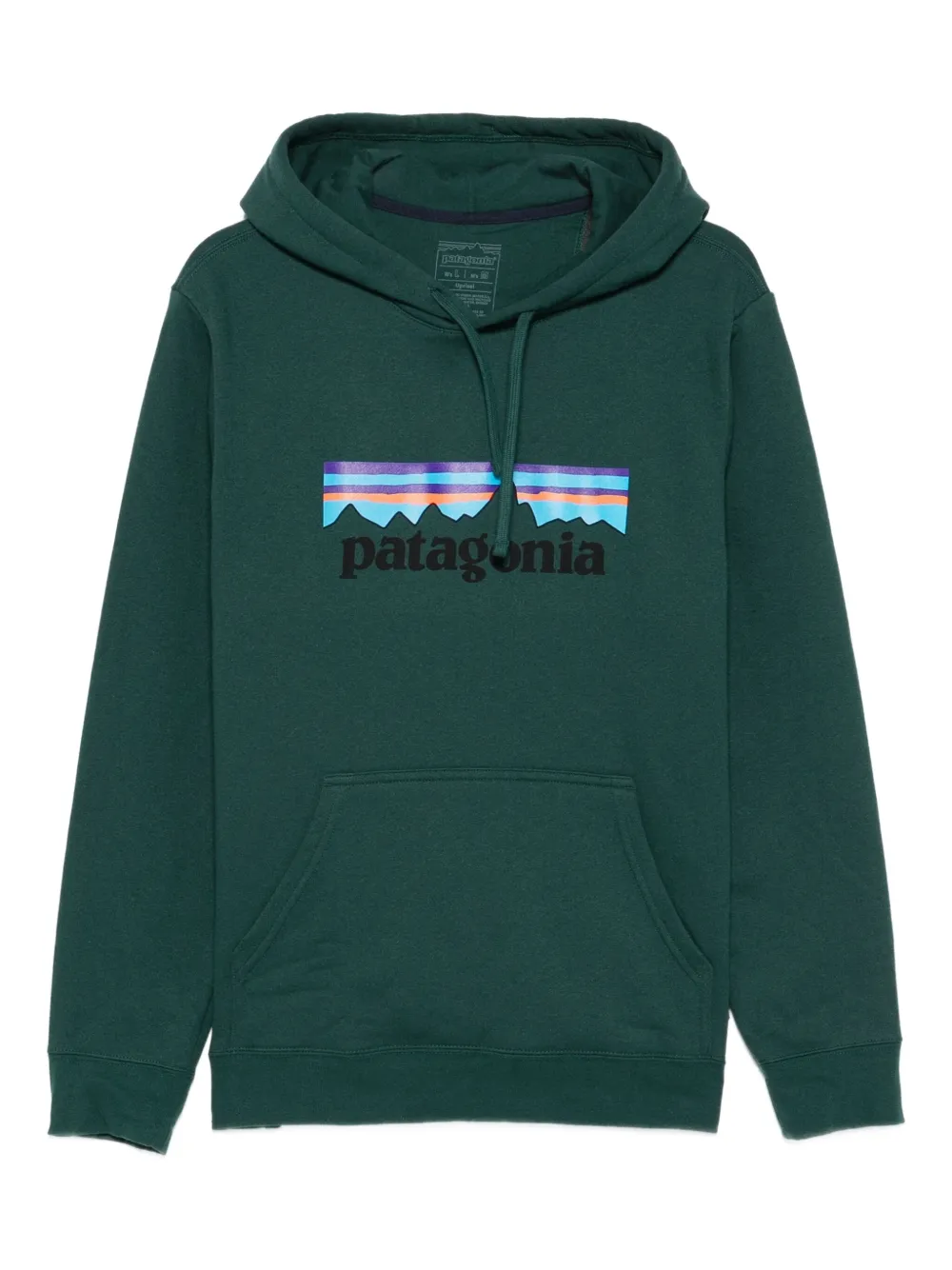 Patagonia logo-print hoodie | Green | Image 1