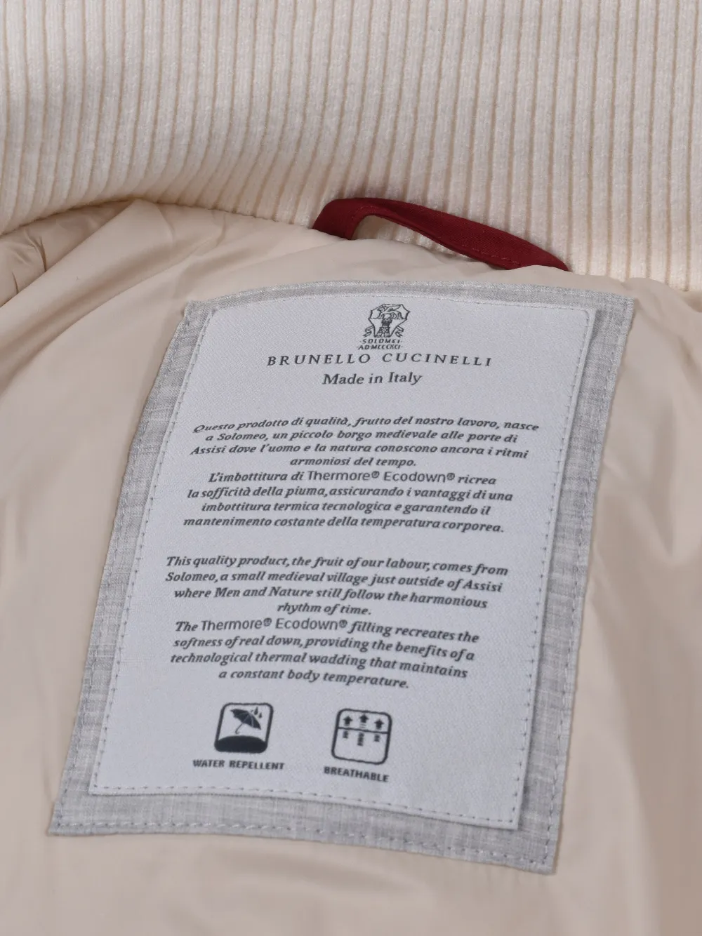 Brunello Cucinelli Jack met klepzak en rits Wit