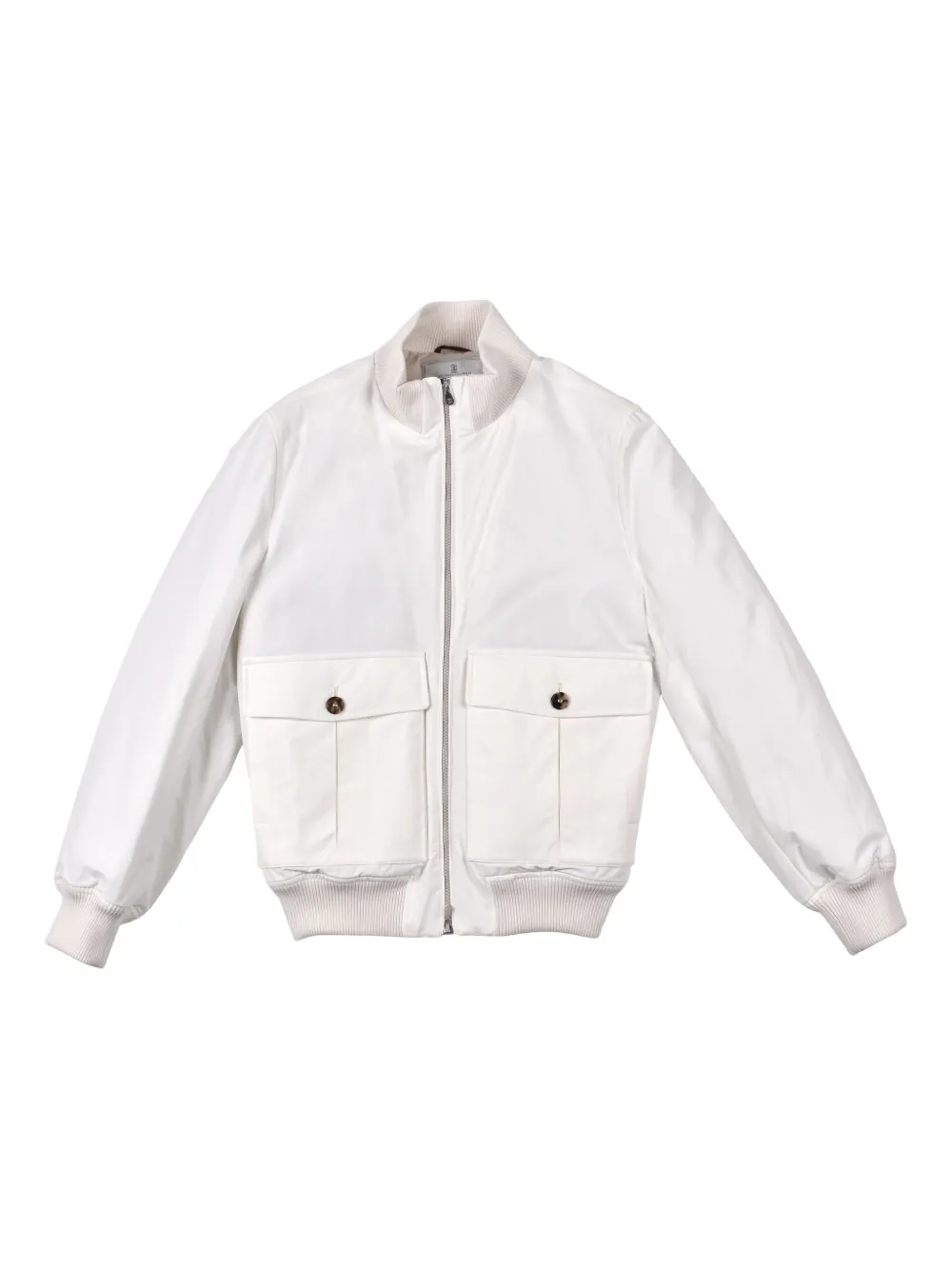 Brunello Cucinelli Jack met klepzak en rits Wit