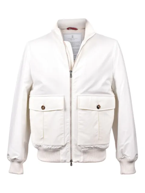 Brunello Cucinelli zip-front flap-pocket jacket