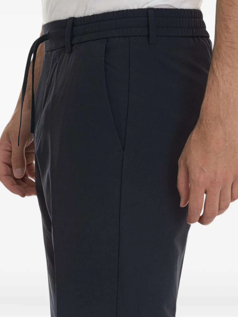 Hugo Boss Drawstring Trousers In Black