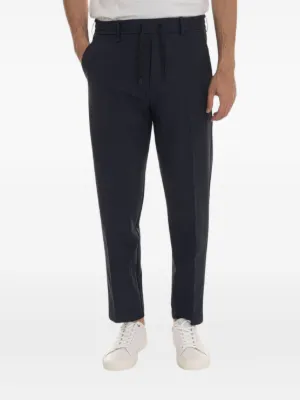 Emporio Armani micro-textured Elastic Trousers | Blue | FARFETCH GE display picture 1