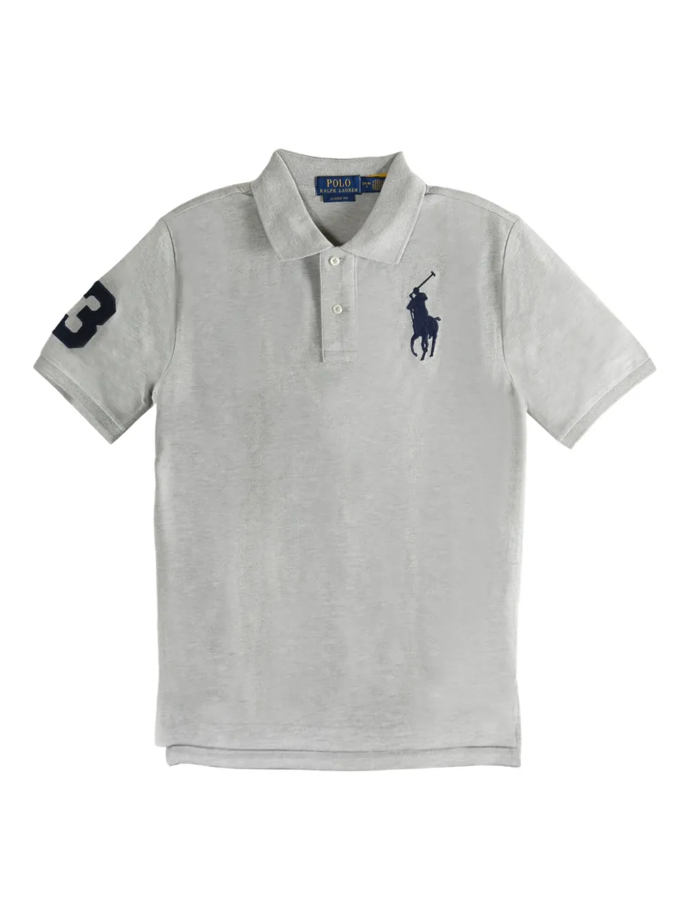 POLO RALPH LAUREN KIDS number-embroidered polo shirt Grijs