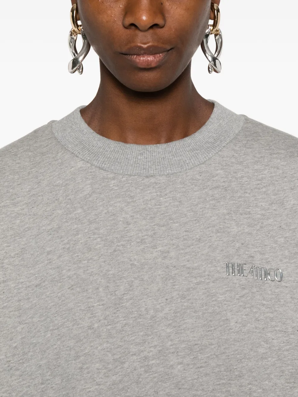 The Attico Sweater met ronde hals Grijs