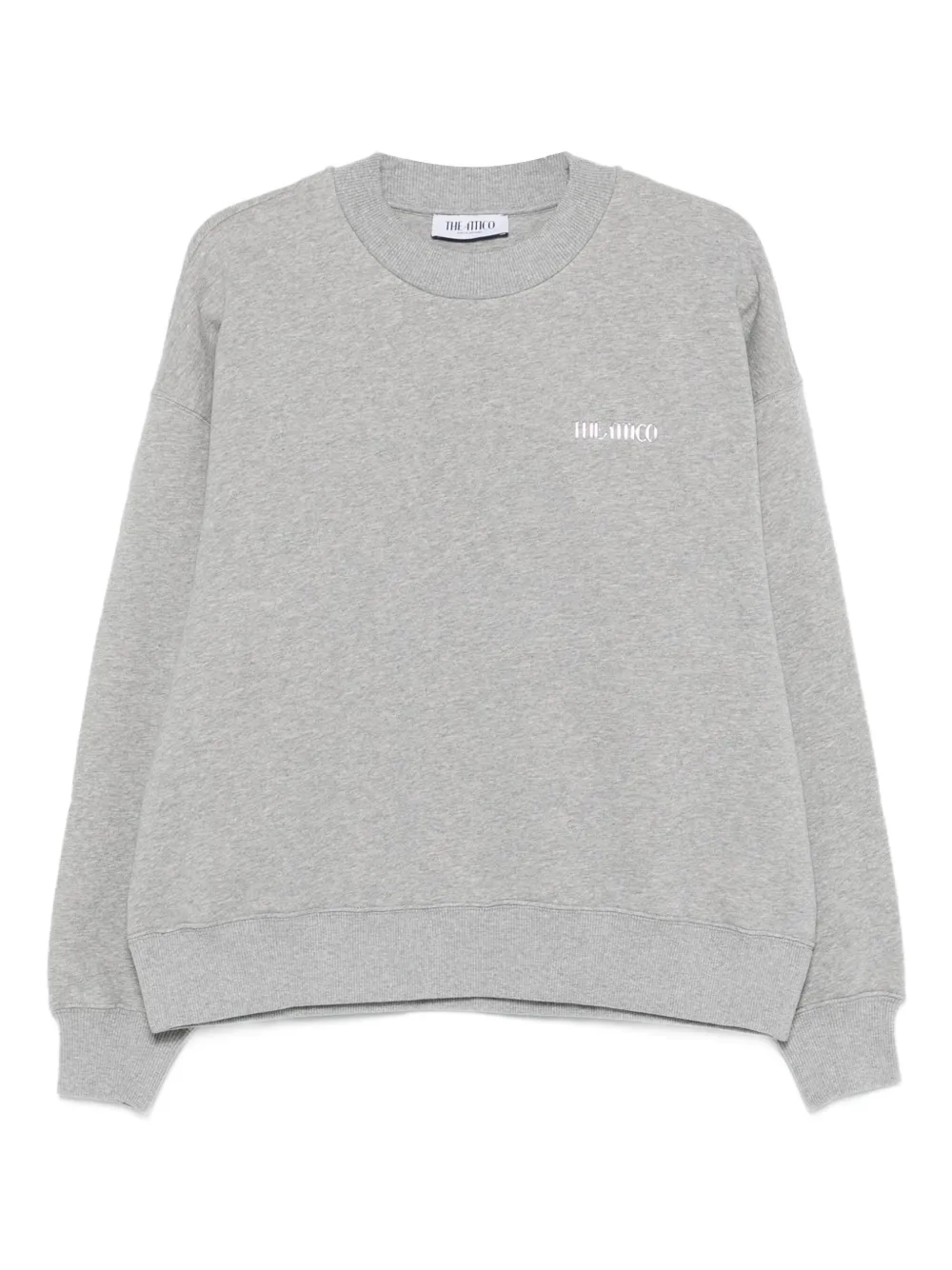 The Attico crew-neck cotton sweatshirt Grijs