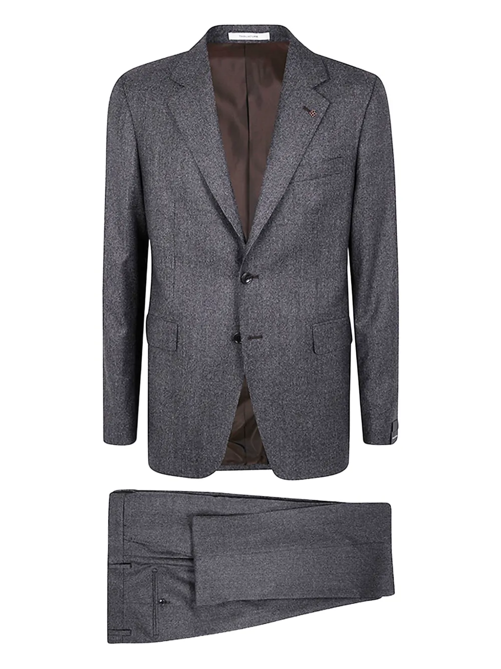 Tagliatore notched single-breasted wool suit Grijs