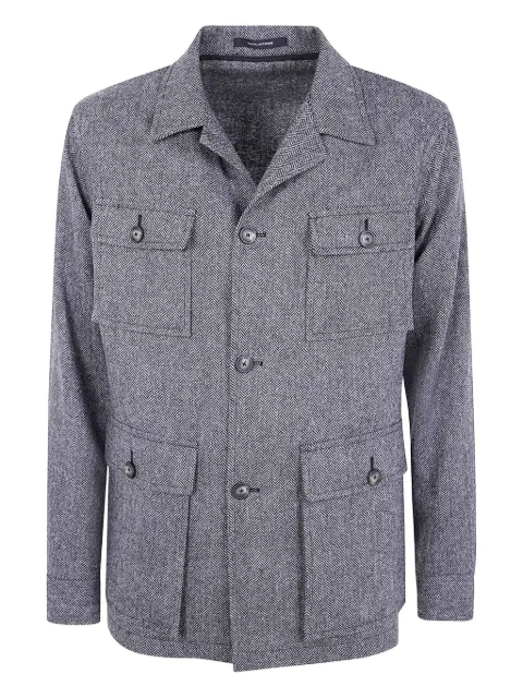 Tagliatore herringbone wool jacket