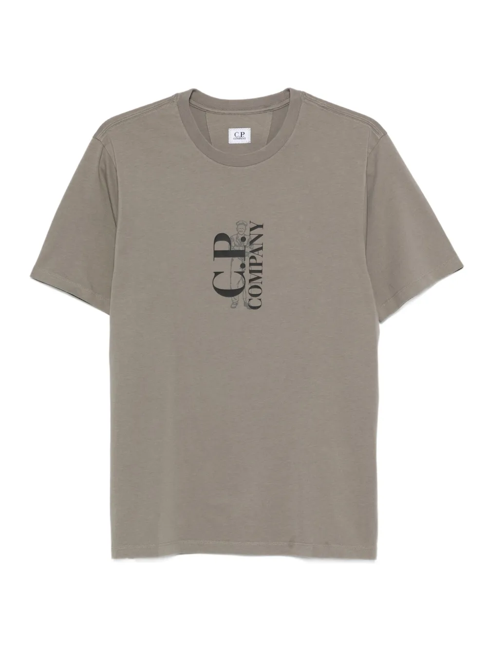 C.P. Company T-shirt met logoprint Beige