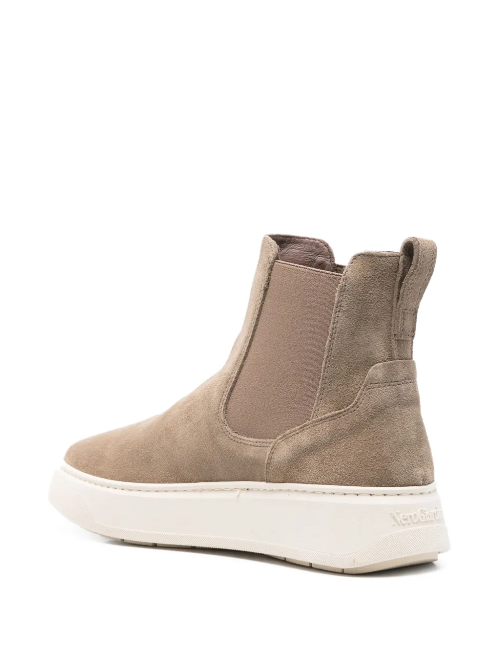 NERO GIARDINI panelled embellished suede boots Neutrals