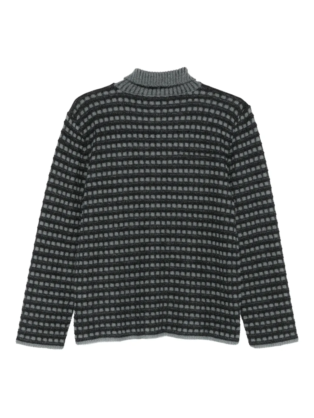 Giorgio Armani Pre-Owned 1990s checked mock-neck sweater | Image 2