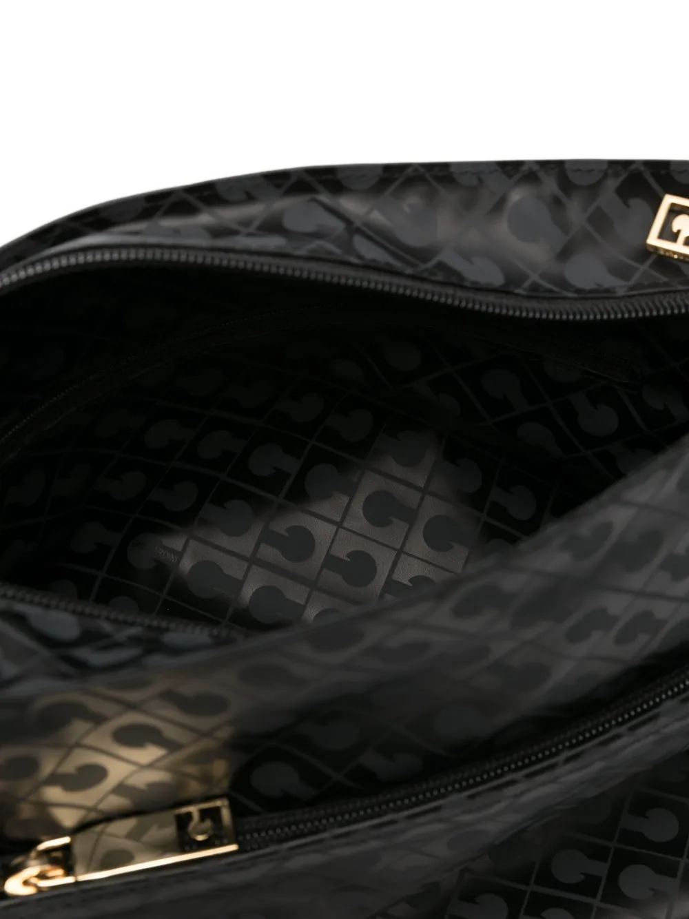 Gherardini Monogram-pattern Satchel Bag In Gray