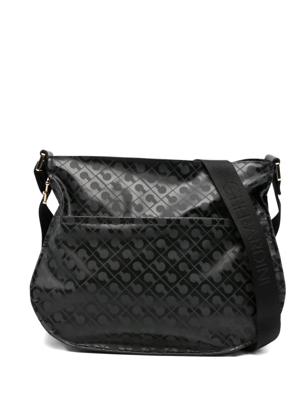 monogram-pattern satchel bag