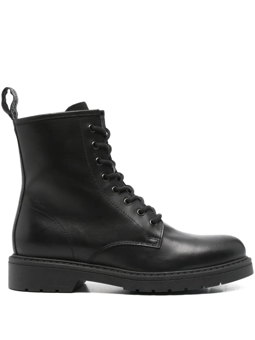 NERO GIARDINI lace-up zip-detail combat boots Black