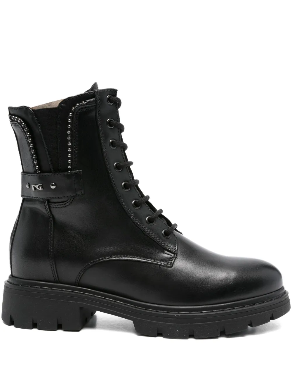 Nero Giardini Stud-embellishment Leather Boots In Black