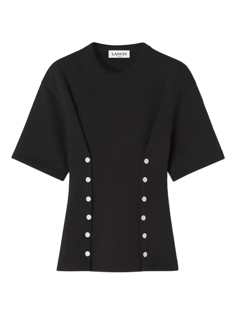 Lanvin button-detail fitted top | Black | Image 1