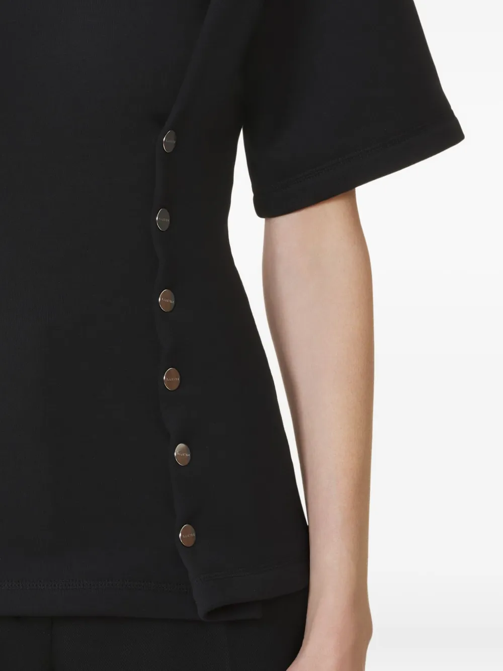 Lanvin Cotton Fleece And Cashmere T-shirt In Black