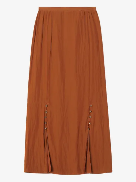 Lanvin pleated button-detail skirt