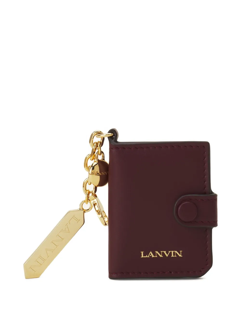 Lanvin Leren pasjeshouder met sleutelhanger Rood