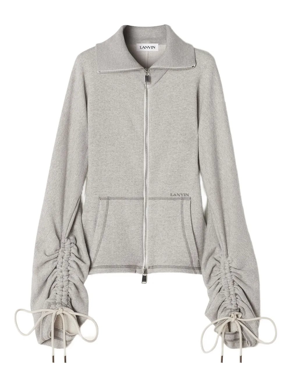 Lanvin cotton gathered-cuff jacket | Grey | Image 1