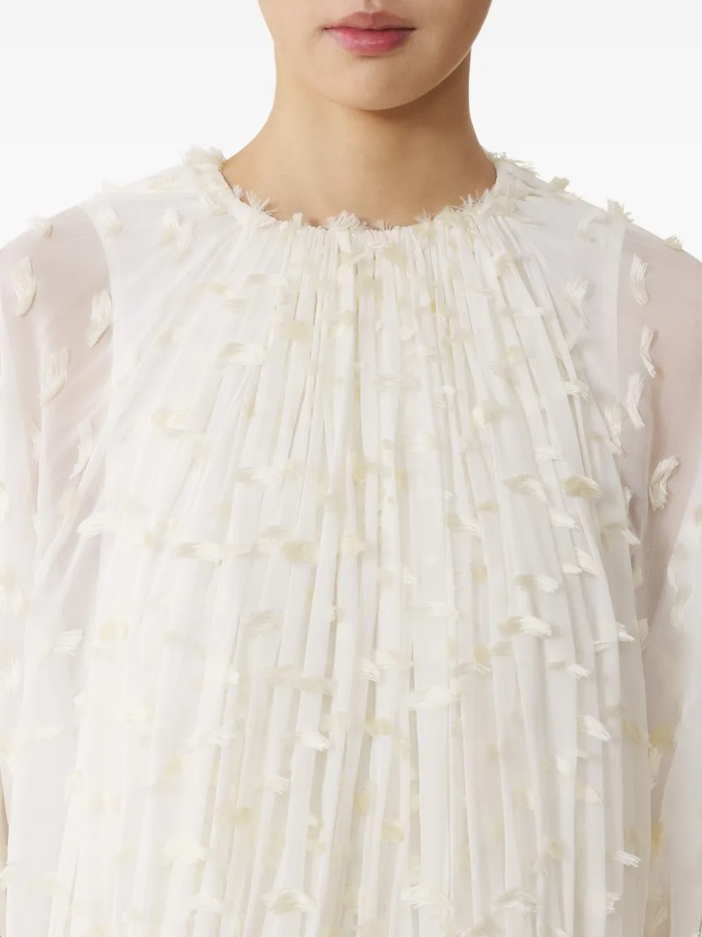 Lanvin Geplooide maxi-jurk Wit