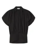 Lanvin puffed-sleeve zip-front top - Black