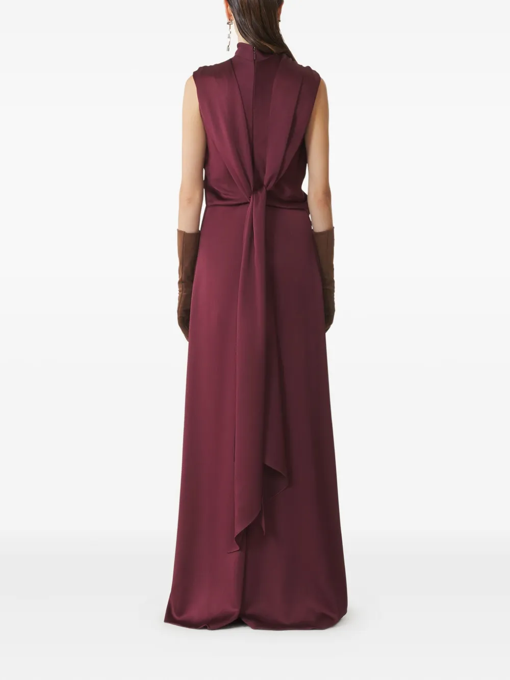 Lanvin Gedraaide jumpsuit met hoge hals Rood