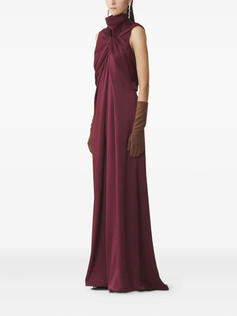 Lanvin Gedraaide jumpsuit met hoge hals Rood