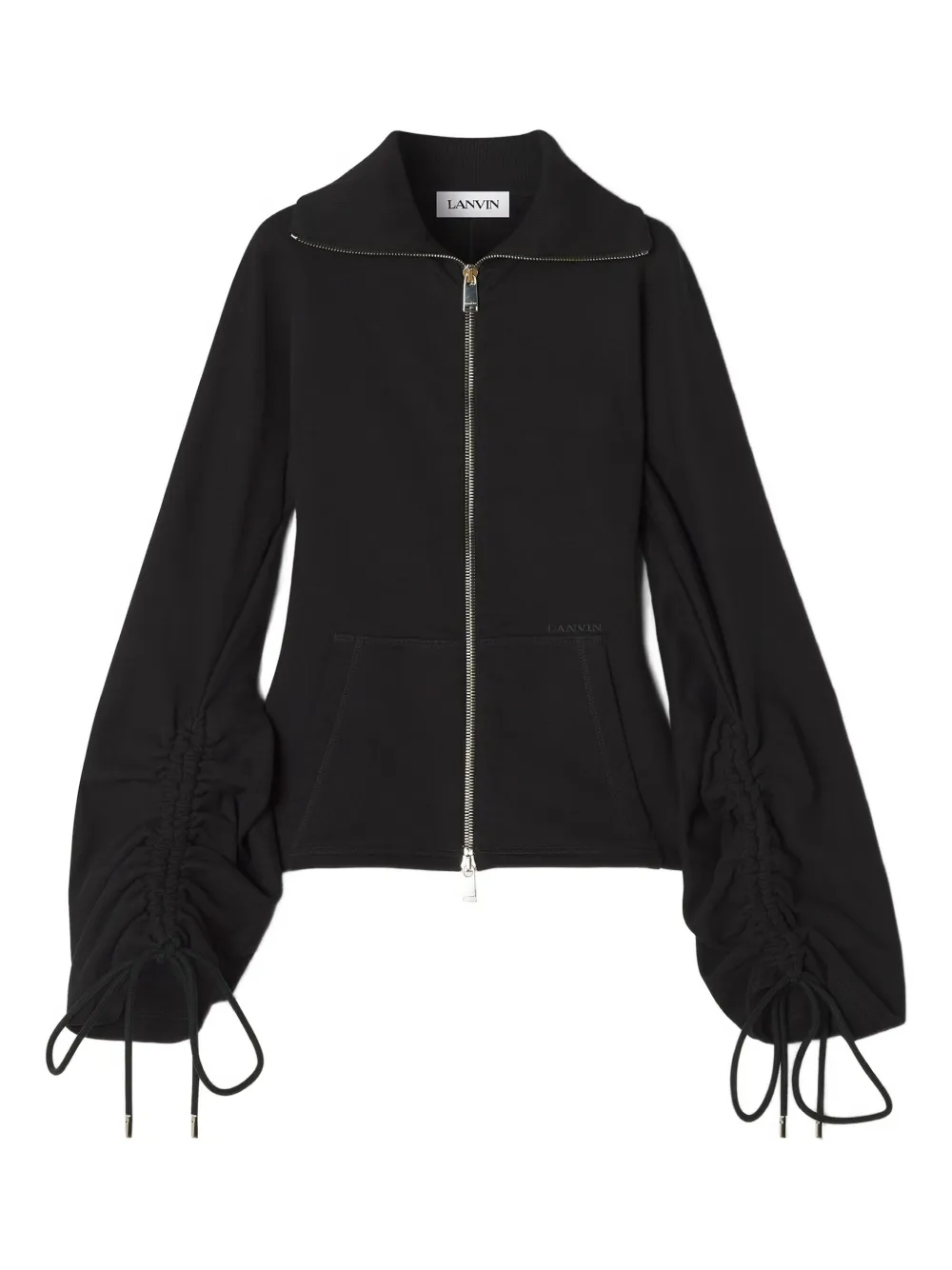 Lanvin drawstring-cuff zip-front jacket | Black | Image 1