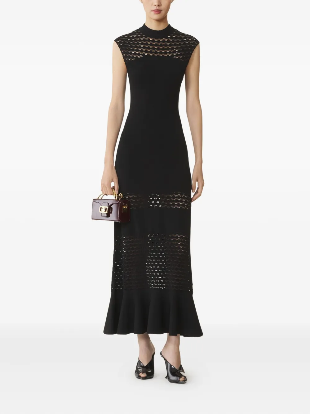 Lanvin Maxi-jurk met A-lijn Zwart