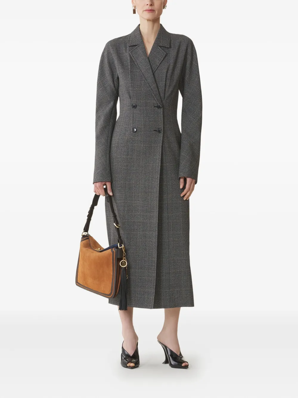 Lanvin Midi-jurk met dubbele rij knopen - Grijs