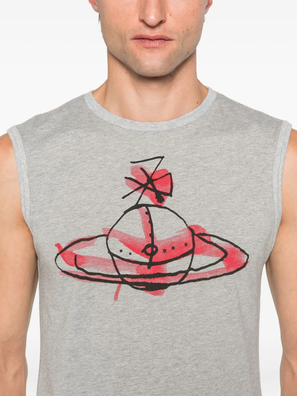 Vivienne Westwood Mouwloze top met trekkoord Grijs