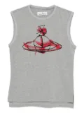 Vivienne Westwood drawn-orb sleeveless top - Grey