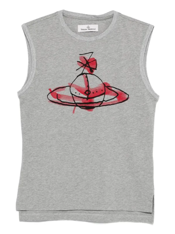 トップス VIVIENNE WESTWOOD design tanktop Vivienne Westwood Orb-embellished Tank Top | White | FARFETCH