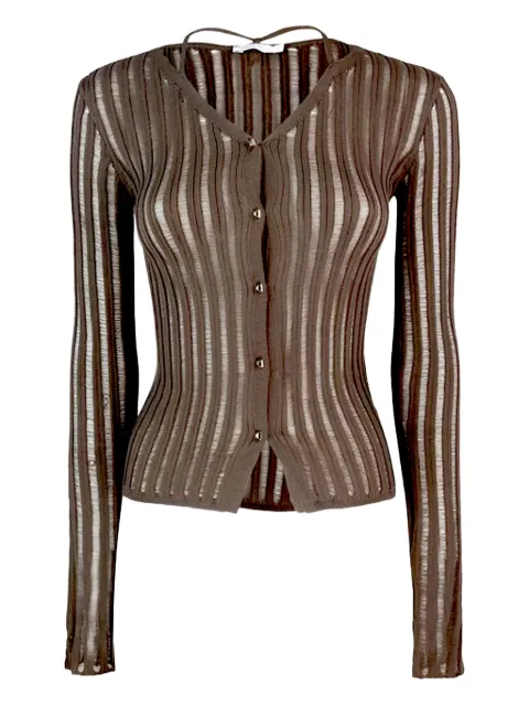 Patrizia Pepe ribbed striped cardigan