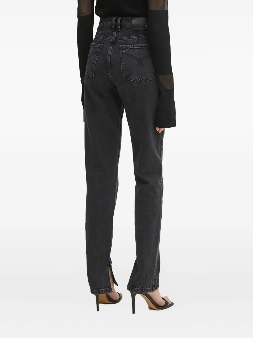 Patrizia Pepe split-hem jeans Zwart
