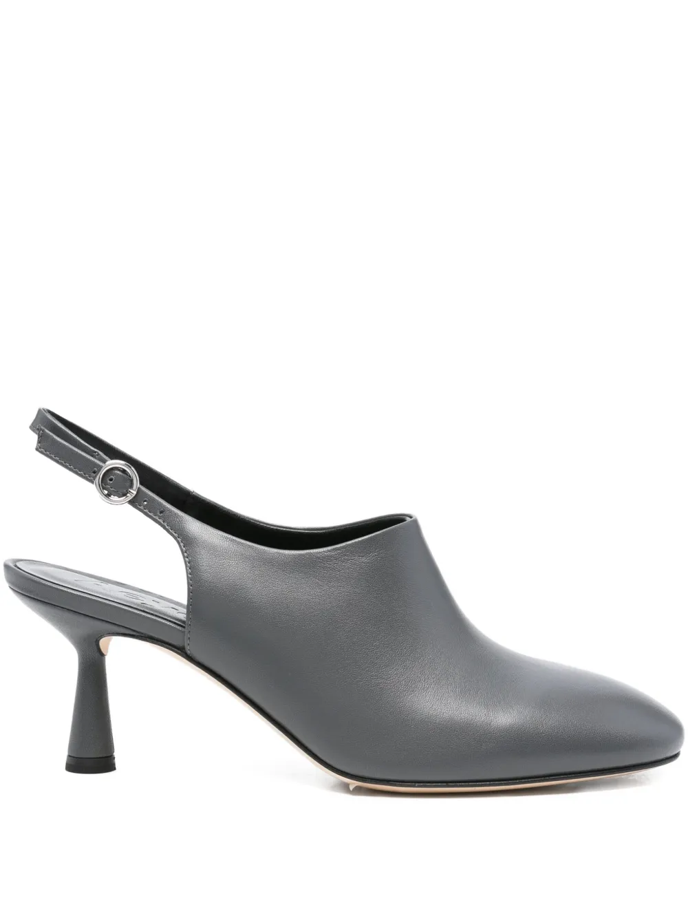 Aeyde 65mm Malin slingback leather pumps Grey