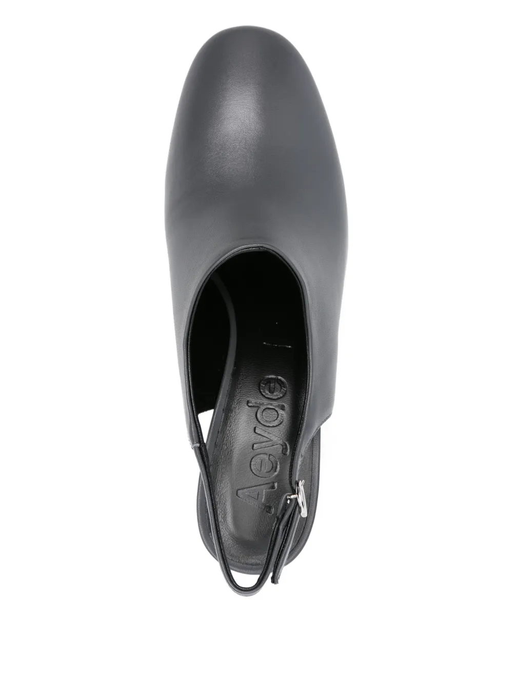 Aeyde 65mm Malin slingback leather pumps Grey
