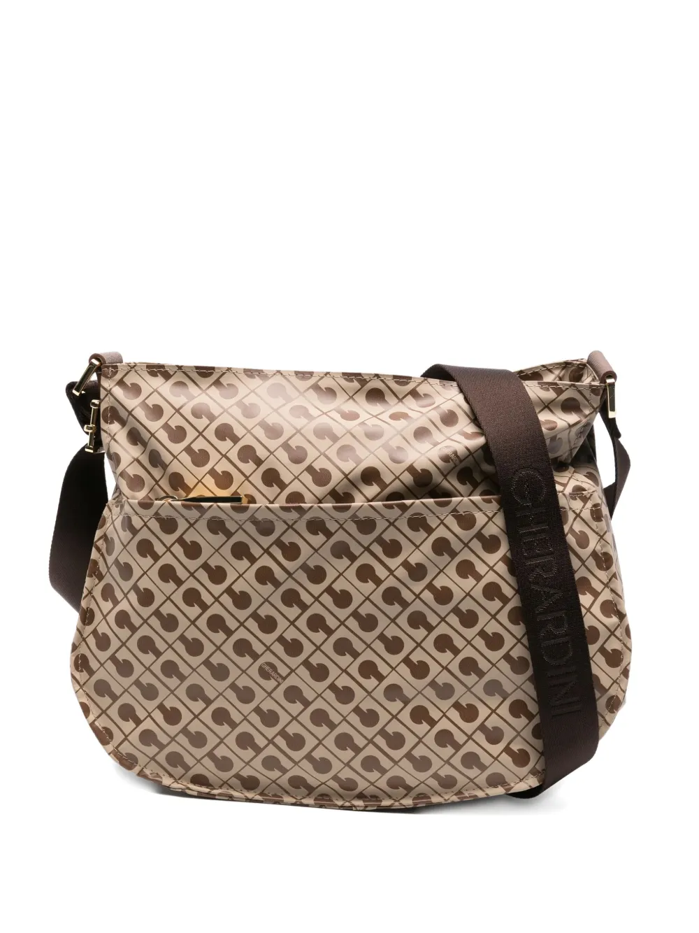 Gherardini Monogram-pattern Satchel Bag In Neutral